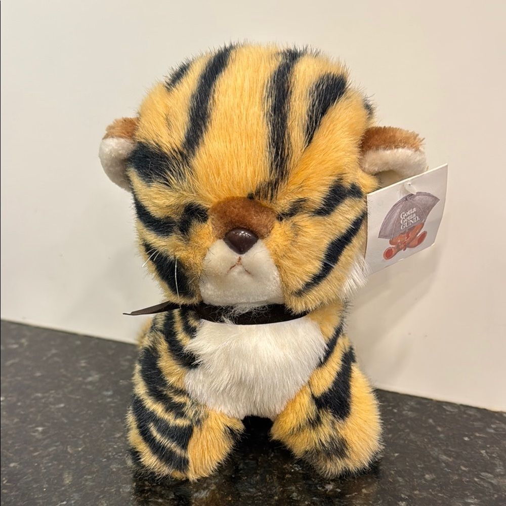 Gund Tiger Cub Plush 10" 1982 Stuffed Animal Toy